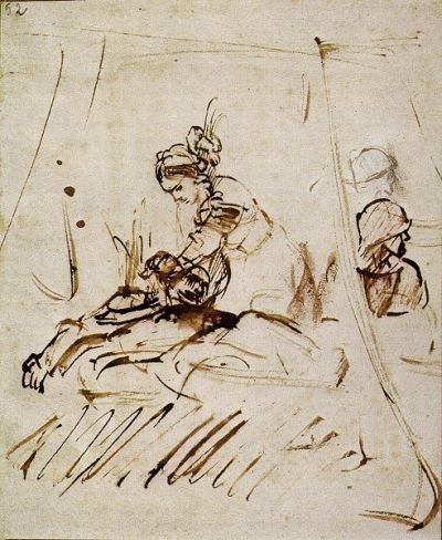 Dos hombres luchan y la esposa de uno de ellos trata de  defenderlo  hiriendo a su atacante