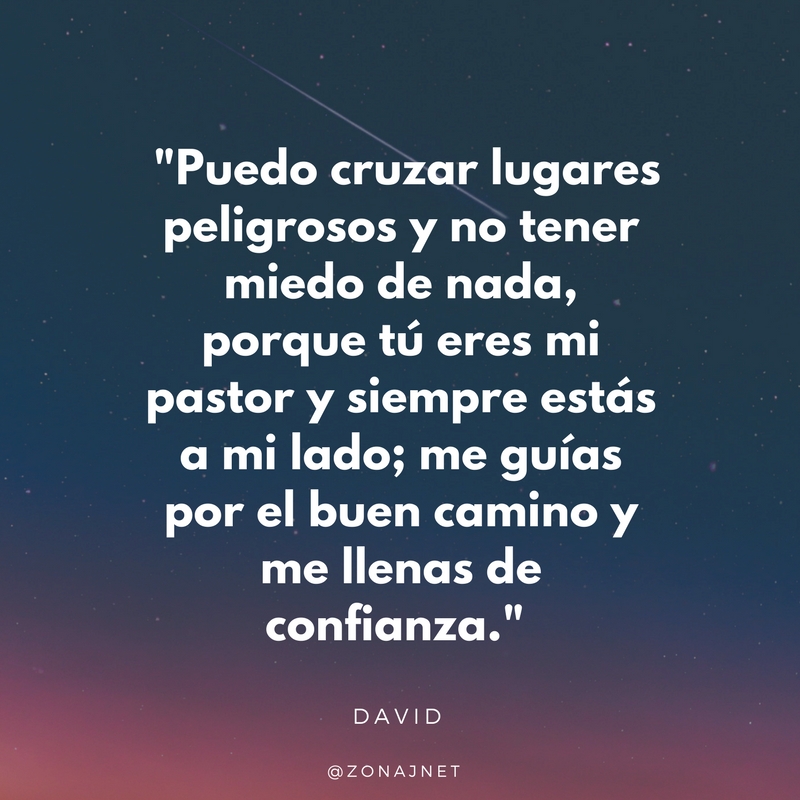 Un cielo totalmente despejado de noche con montones de estrellas y un mensaje del rey david