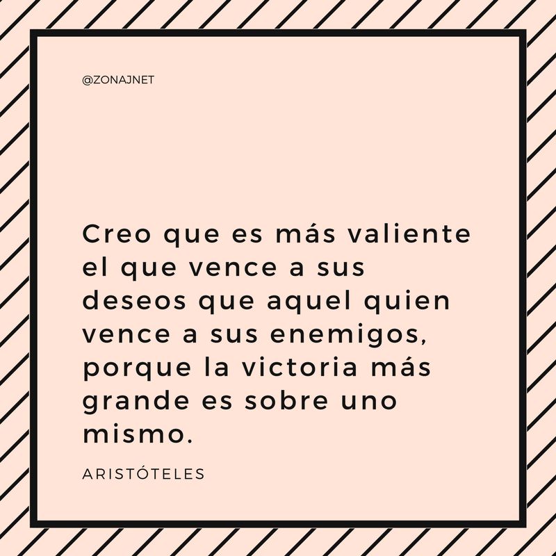 Un cuadrado con un fondo crema y mensaje es mejor vencer los deseos que los enemigos