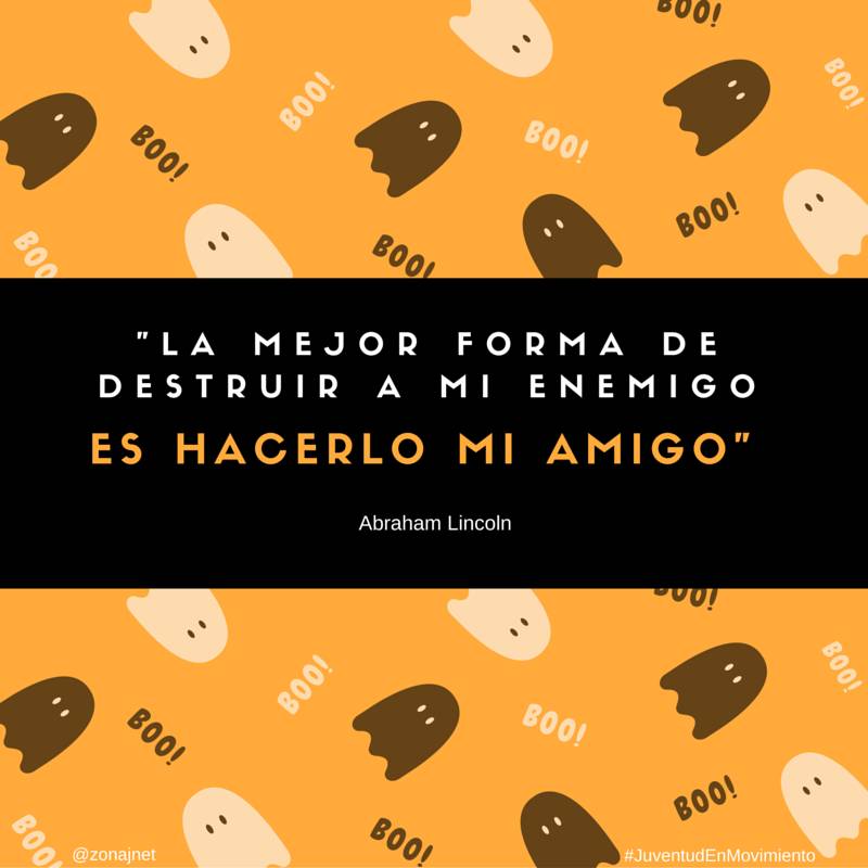 Fantasmas color café y color blanco asustando el mensaje como destruir a un amigo volviéndose amigo